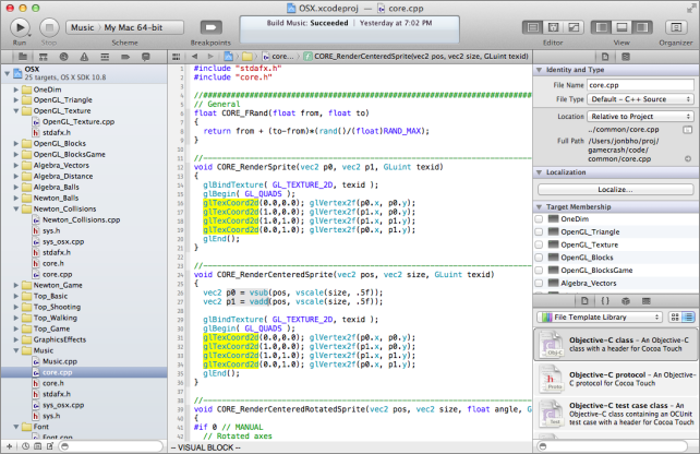 vi vim within Xcode